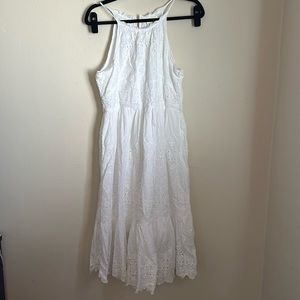 Anthropologie eyelet dress size 14